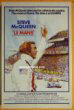An Original Vintage Theater-Used Folded One-Sheet Movie Poster (27" x 41") from Le Mans, the 1971 Lee H. Katzin France car racing sports action thriller ("Steve McQueen takes you for a drive in the country. The country is France. The drive is 200 MPH!"; set in the classic French countryside's historic 24-hour race) starring Steve McQueen, Siegfried Rauch, Elga Andersen, Ronald Leigh-Hunt and features classic racing legends Derek Bell, Jacky Ickx and Jo Siffert